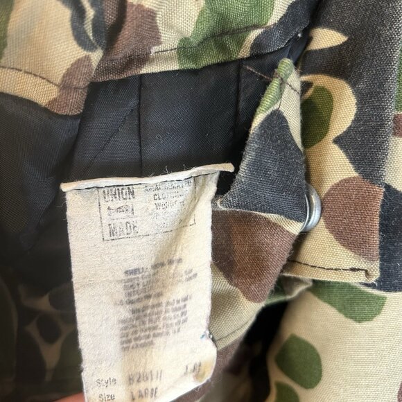 Vtg Woodland Erdl Camo Lined Hunting Pants w/Knit Cuffs sz 38 Large Union Made - Picture 6 of 7